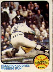 1973 Topps Baseball Cards      201     George Hendrick ALCS